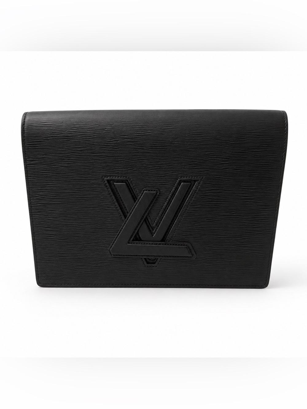 Louis Vuitton Black Embossed LV clutch
